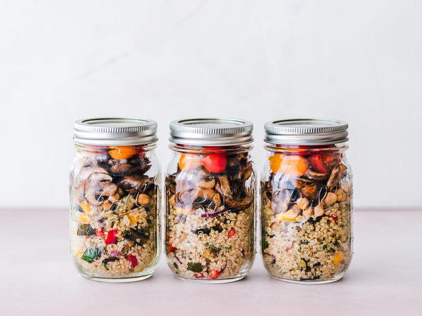 BYO work lunch to reduce waste - mason jars are perfect for salads!